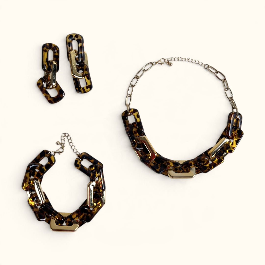 Set de Eslabones Leopardo | Leopard Acrylic Set